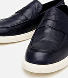 Erkek Deri Lacivert Ultra Hafif Tabanlı Klasik Loafer