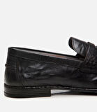 Erkek Deri Siyah Ultra Hafif Tabanlı Klasik Loafer