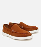 Erkek Süet Deri Taba Loafer