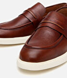 Erkek Deri Taba Ultra Hafif Tabanlı Klasik Loafer