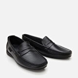 Hakiki Deri Siyah Erkek Loafer