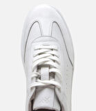 Erkek Deri Beyaz Ultra Hafif Tabanlı Spor Ayakkabı