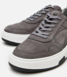 Erkek Deri Beyaz Yüksek Tabanlı Spor Ayakkabı