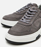 Erkek Nubuk Deri Yüksek Tabanlı Antrasit Spor Ayakkabı