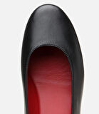 Kadın Deri Siyah Dolgu Topuklu Ayakkabı