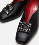 Kadın Deri Toka Detaylı Dolgu Topuklu Ayakkabı