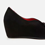 Kadın Deri Toka Detaylı Dolgu Topuklu Ayakkabı