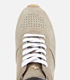 Kadın Süet Deri Bej Spor Ayakkabı