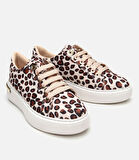 Kadın Bej Yaya Leopar Desenli Spor Ayakkabı