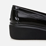 Hakiki Deri Siyah Kadın Loafer