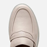 Kadın Deri Pudra Kalın Tabanlı Loafer