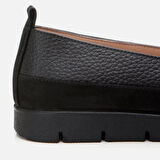 Hakiki Deri Siyah Kadın Loafer