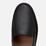 Hakiki Deri Siyah Kadın Loafer