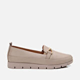 Hakiki Deri Vizon Kadın tokalı Loafer