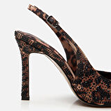 Taba Kadın Leopar Desenli Stiletto
