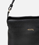 Kadın Deri Siyah Ayarlanabilir Askılı Omuz Çantası