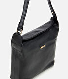 Kadın Deri Siyah Ayarlanabilir Askılı Omuz Çantası