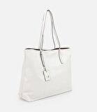 Kadın Deri Ekru Tote Çanta
