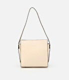 Kadın Deri Ekru Omuz Çantası