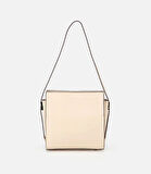 Kadın Deri Ekru Omuz Çantası