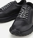 Erkek Deri Siyah Yumuşak Dokulu Spor Ayakkabı