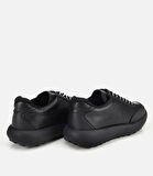 Erkek Deri Siyah Yumuşak Dokulu Spor Ayakkabı