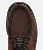 Erkek Süet Deri Kahverengi Yüksek Tabanlı Günlük Ayakkabı