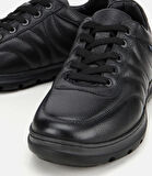 Erkek Deri Siyah Rahat Günlük Ayakkabı