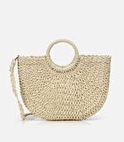 Kadın Ekru Hasır Omuz Çantası