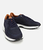 Erkek Deri Lacivert Spor Ayakkabı