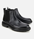 Erkek Deri Siyah Lastik Detaylı Chelsea Bot