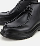 Erkek Deri Siyah Yumuşak Dokulu Kalın Tabanlı Klasik Bot