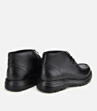 Erkek Deri Siyah Yumuşak Dokulu Kalın Tabanlı Klasik Bot