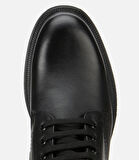 Erkek Deri Siyah  Fermuarlı Kalın Tabanlı Casual Bot