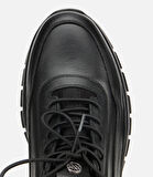 Erkek Deri Siyah Rahat Spor Ayakkabı