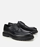 Erkek Deri Siyah Dikiş Detaylı Günlük Ayakkabı