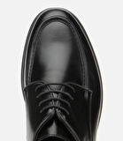 Erkek Açma Deri Siyah Dikiş Detaylı Günlük Ayakkabı