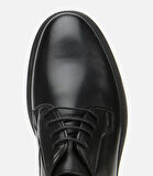 Erkek Deri Siyah Bağcıklı Günlük Ayakkabı