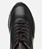 Erkek Deri Siyah Yumuşak Dokulu Spor Ayakkabı