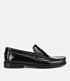 Erkek Açma Deri Siyah Klasik Loafer