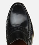 Erkek Açma Deri Siyah Klasik Loafer