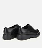 Erkek Deri Siyah Kalın Tabanlı Günlük Ayakkabı