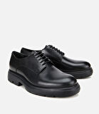 Erkek Deri Siyah Kalın Tabanlı Günlük Ayakkabı