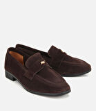 Kadın Süet Deri Kahverengi Yumuşak Dokulu Klasik Loafer