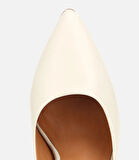 Kadın Deri Ekru Yüksek Topuklu Stiletto