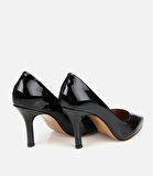 Kadın Rugan Deri Siyah Stiletto