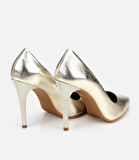 Kadın Deri Gold Yüksek Topuklu Stiletto