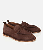 Kadın Deri Kahverengi Yumuşak Dokulu Günlük Loafer