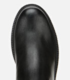 Kadın Deri Siyah Tokalı Dolgu Topuklu Bot 