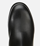 Kadın Deri Siyah Tokalı Düz Bot